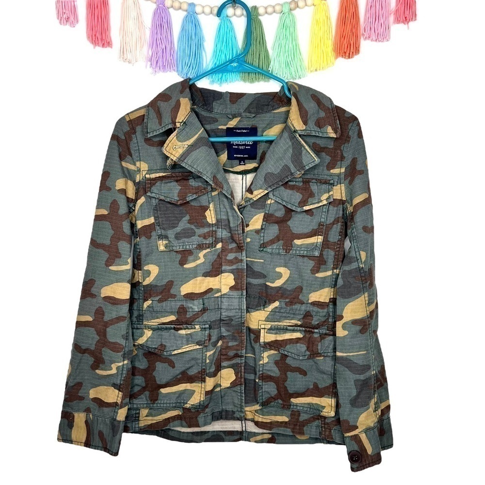 Madewell Outbound Camo Button Down Layering Utility Jacket Coat Size Small